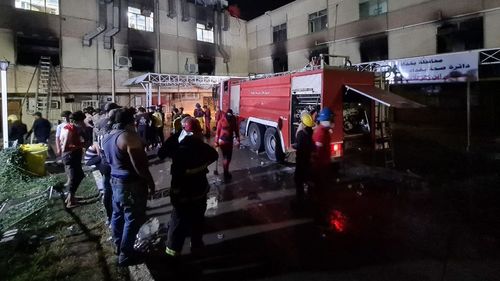 At least 82 die in fire at Baghdad hospital for COVID-19 patients