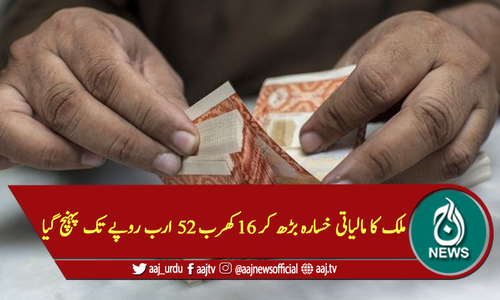 ملک کا مالیاتی خسارہ بڑھ کر 16کھرب 52 ارب روپے تک پہنچ گیا