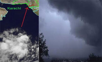 Rainfall observed in various parts of Karachi after the cyclone alert