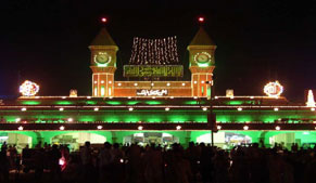 Railway places,stations decorated on I-Day