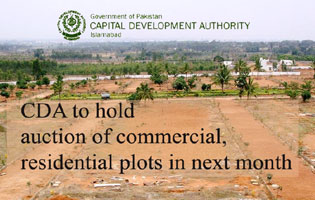 CDA to hold auction of commercial, residential plots in next month