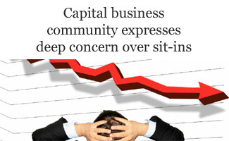 Capital business community expresses deep concern over sit-ins
