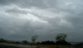 Partly cloudy weather with light rain forecast