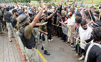 ATTENTION - UPDATES with protesters storming state broadcaster