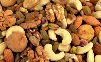 Sale of dry fruit on peak