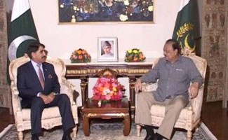 Outgoing DG ISI pays farewell call on President