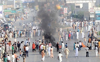 PTI activists block main roads