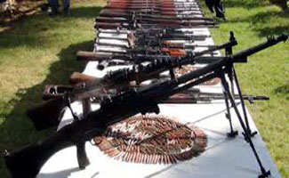 Illicits weapons recovered during search operation