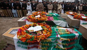 Funeral prayer of cops offered in Khuzdar