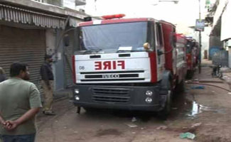 Fire in building extinguished