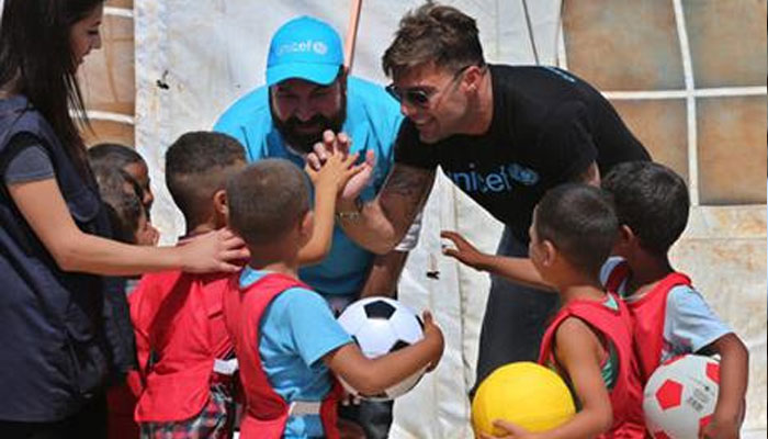 Ricky Martin visits Syrian refugees in Lebanon