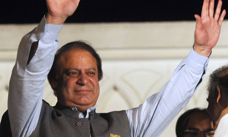 PM Nawaz celebrates election victory in Kashmir