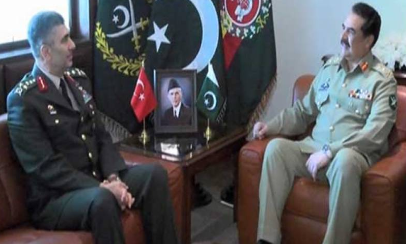 Turkish commander discusses defense corporation with Gen Raheel