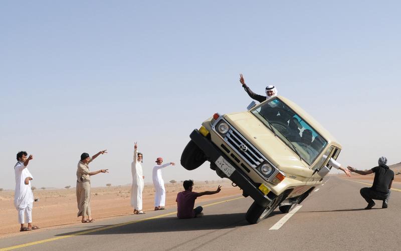 Saudi stunt driving