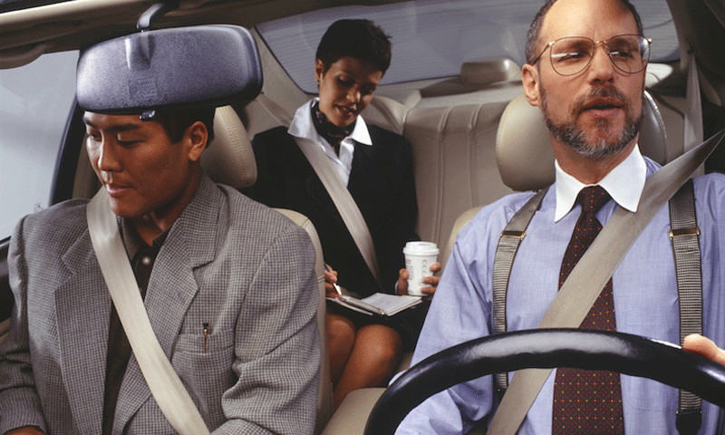 When everybody buckles up, front seat may be safer than back