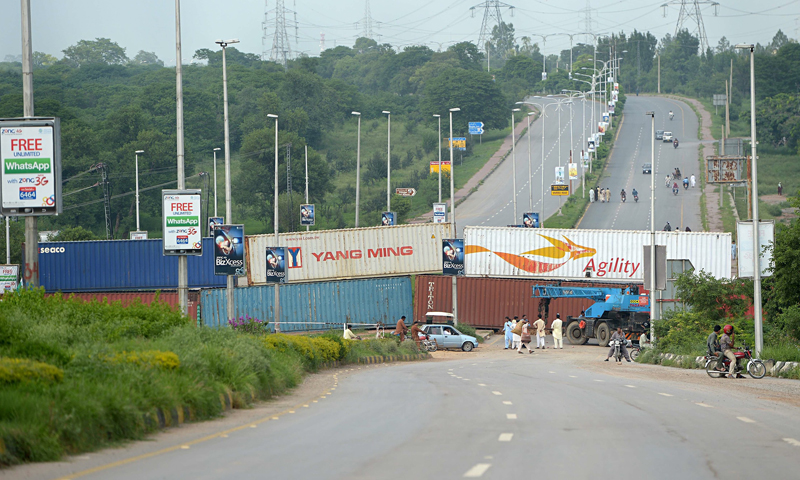 Pakistan shippers fume as containers hijacked to block protests