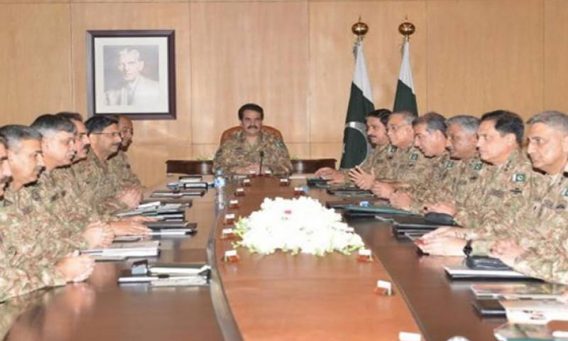 Corps Commanders Conference: Gen Raheel felicitated Gen Bajwa on his appointment as COAS