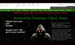 KP govt's web portal hacked and defaced