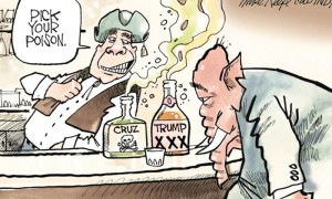In Trump, cartoonists find a poisonous gift