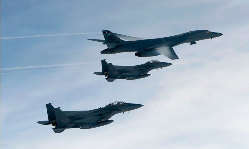 U.S. flies bombers over Korean peninsula after North Korea missile test