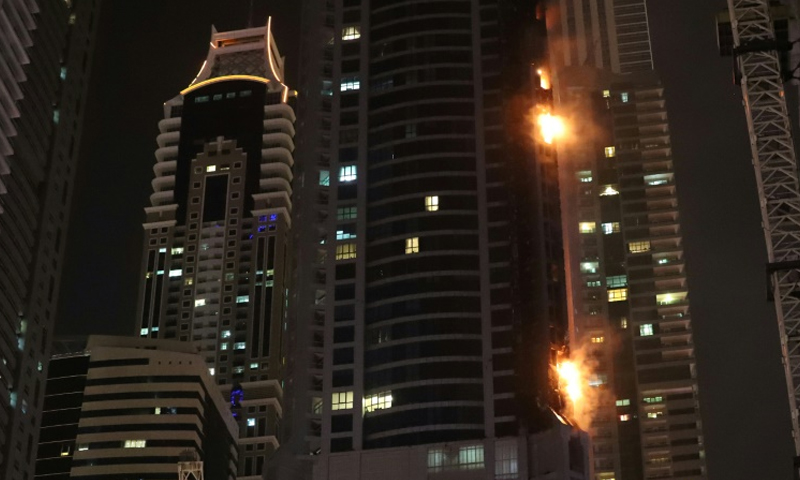 Blaze engulfs Dubai skyscraper 'The Torch'
