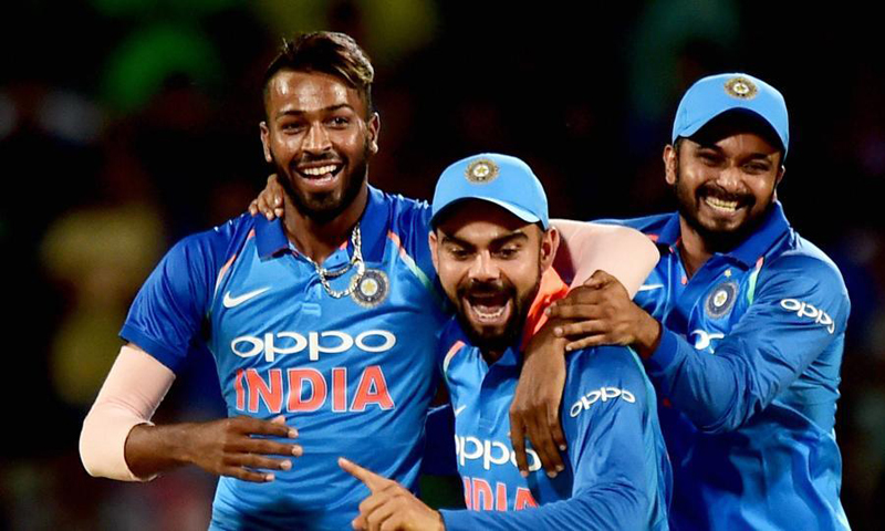 All-rounder Pandya stars in rain-hit India win