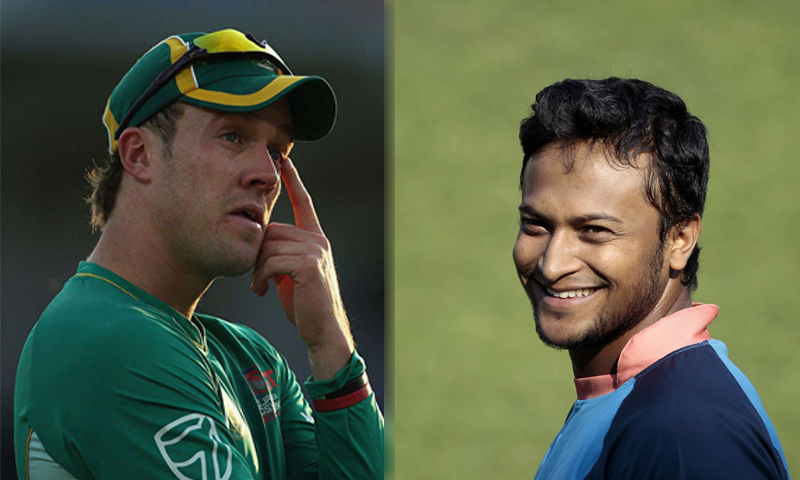 Shakib, De Villiers return for one-day series