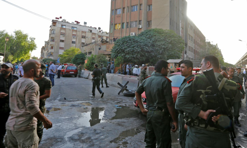 Triple suicide attack near Damascus police HQ: ministry