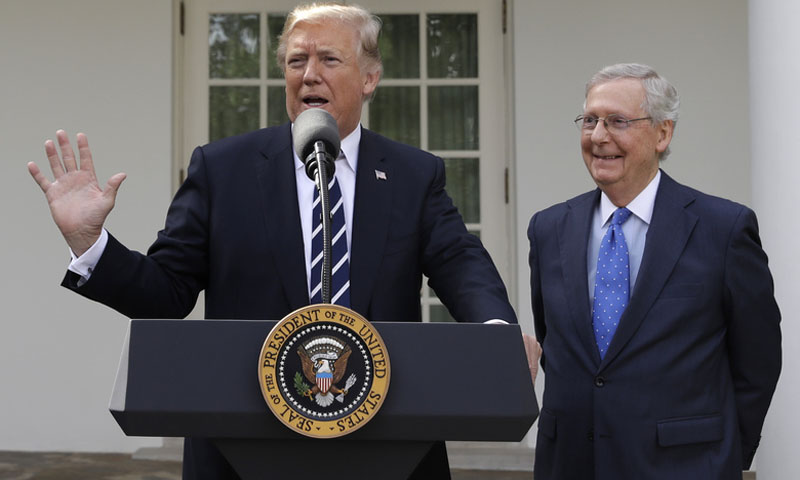 Trump, McConnell make a show of unity, despite tensions