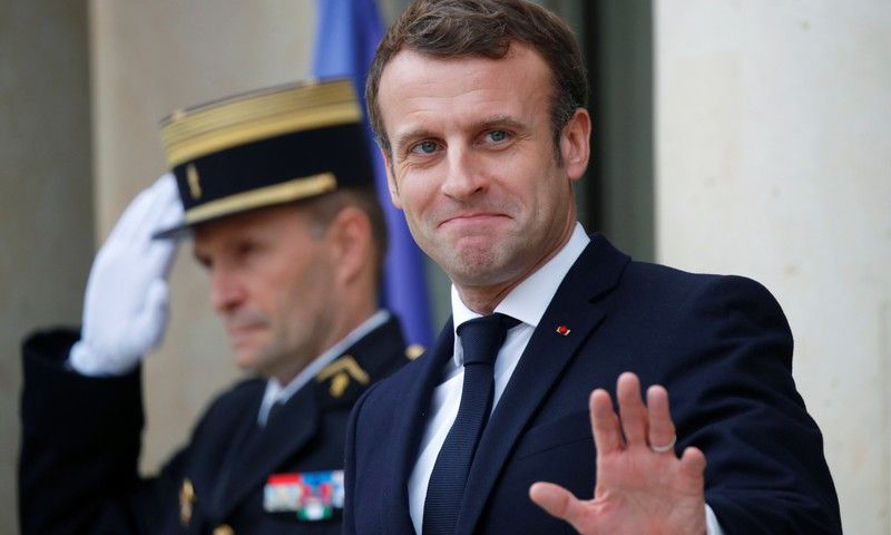 Macron defends 'wake-up call' for NATO after talks with chief