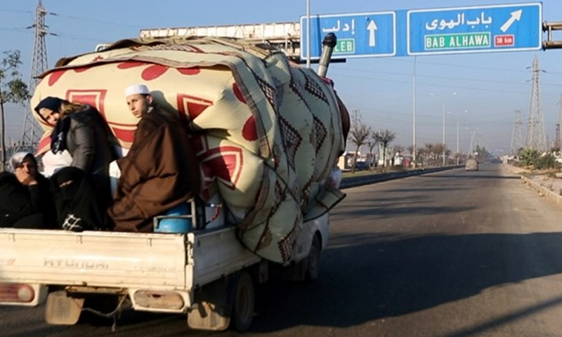 At least 25,000 people fled Syria's Idlib for Turkey over two days: media