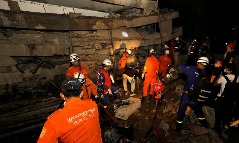 Cambodia building collapse kills 36 people, injures 23 others