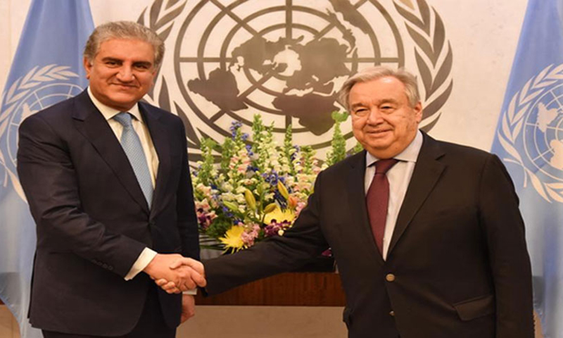 Qureshi seeks UN action to halt India's dangerous policies