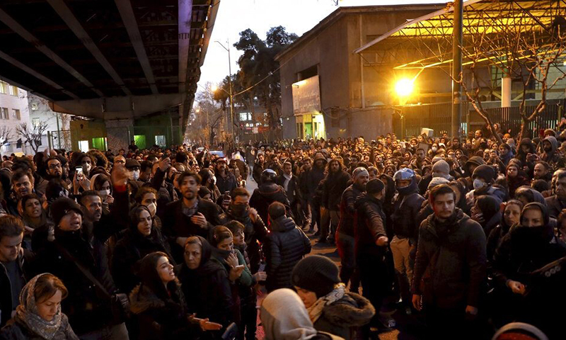 Iran makes arrests over plane disaster as protests rage on