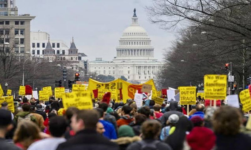 American strike in Iraq prompts anti-war protests in U.S. cities
