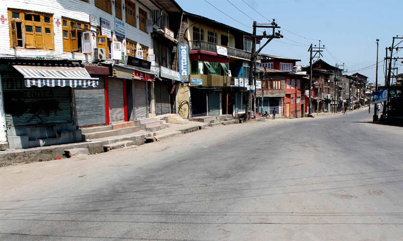 Complete shutdown in occupied Kashmir today