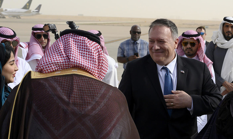 Pompeo lands in Saudi for talks focused on Iran