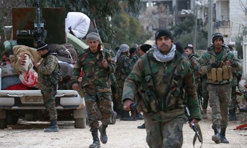 Syrian forces consolidate control of Aleppo, air strikes under way