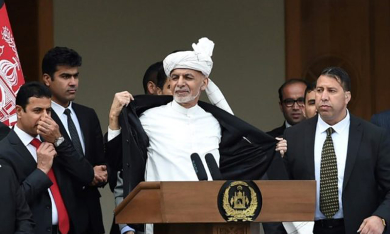 Blasts in Afghanistan as feuding leaders hold separate oath ceremonies