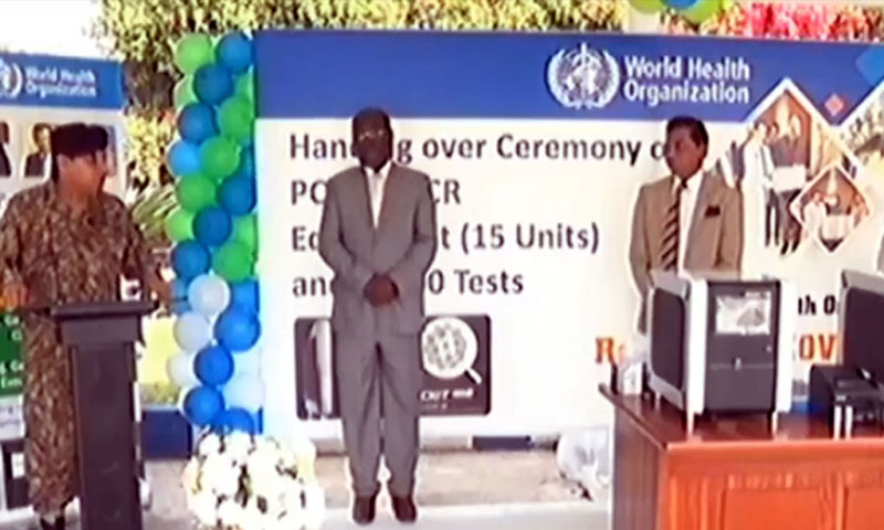 WHO donates 15 testing machines, 15,000 kits to Pakistan in fight against COVID-19