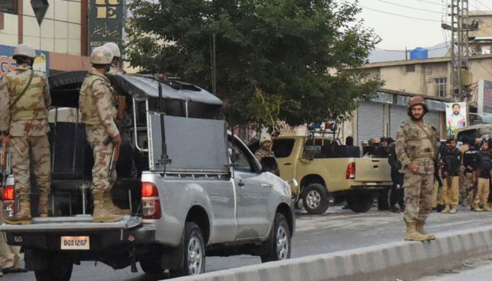 Seven FC men martyred as terrorists attack security check post in Harnai