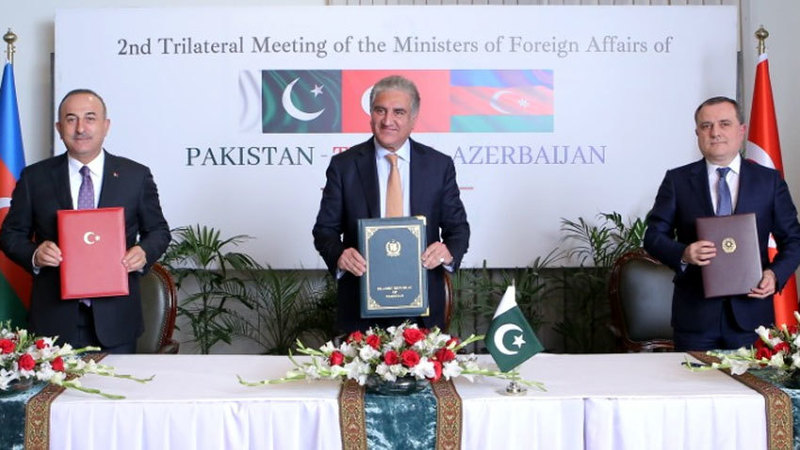 Pakistan, Turkey, Azerbaijan determine to continue cooperation for regional peace