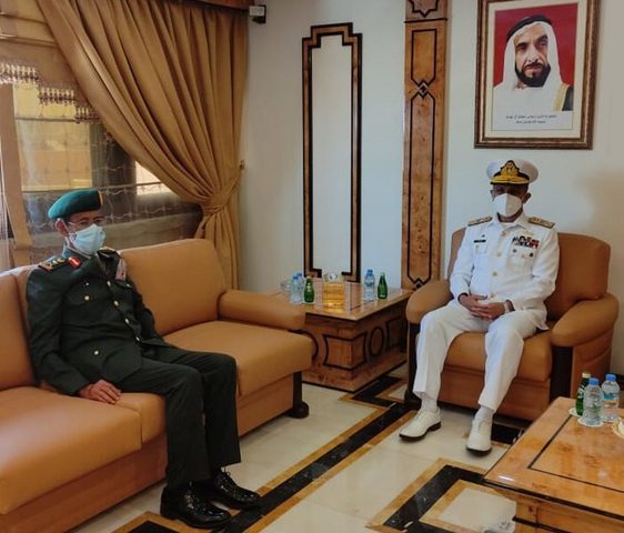 Naval Chief. Commander UAE Naval Forces discuss regional maritime security