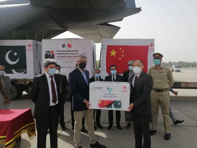 Pakistan receives another shipment of 0.5 m doses of Sinopharm vaccine