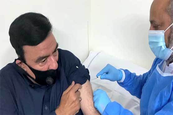 Sheikh Rashid receives coronavirus vaccine
