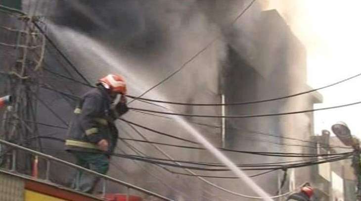 Fire breaks out at Urdu Bazaar, Rawalpindi