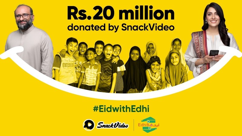 SnackVideo-Edhi Ramadan campaign raises 20 million PKR donation