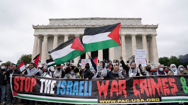 Pro-Palestinian rally in Washington seeks end to US aid to Israel