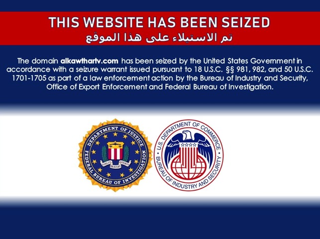 U.S. blocks websites linked to Iranian disinformation