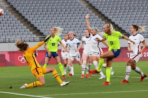 US thrashed 3-0 by Sweden in women's Olympic football opener